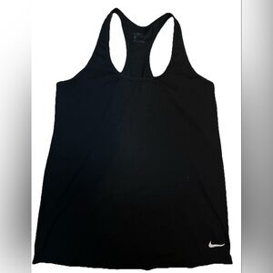 Nike Women's Black Tank Top with White Logo